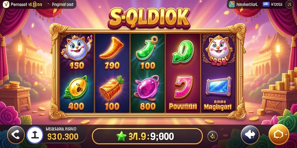 Screenshot gameplay 33L menampilkan simbol slot yang berwarna-warni.