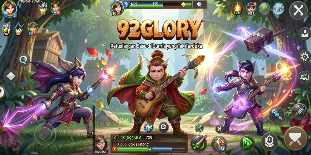 Tangkapan layar gameplay <strong>92GLORY</strong> dengan aksi seru di petualangan yang menantang.