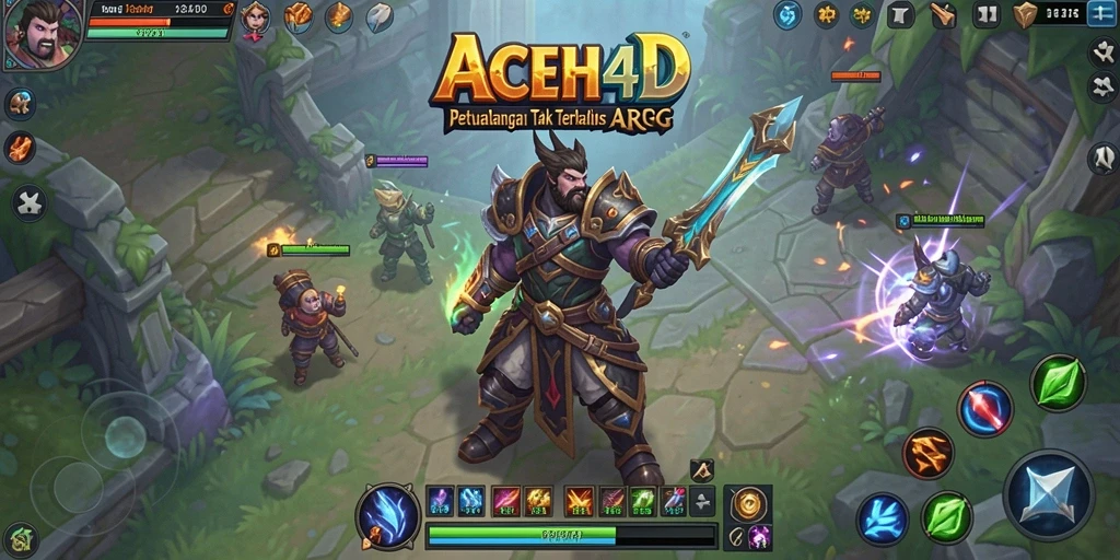 Tampilan aksi seru dalam ACEH4D dengan efek visual menarik.