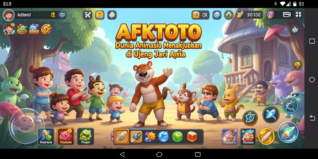 Tampilan gameplay AFKTOTO yang menakjubkan dengan karakter anime.