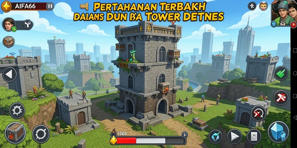 Tampilan gameplay AIFA66 yang menegangkan dengan aksi Tower Defense.