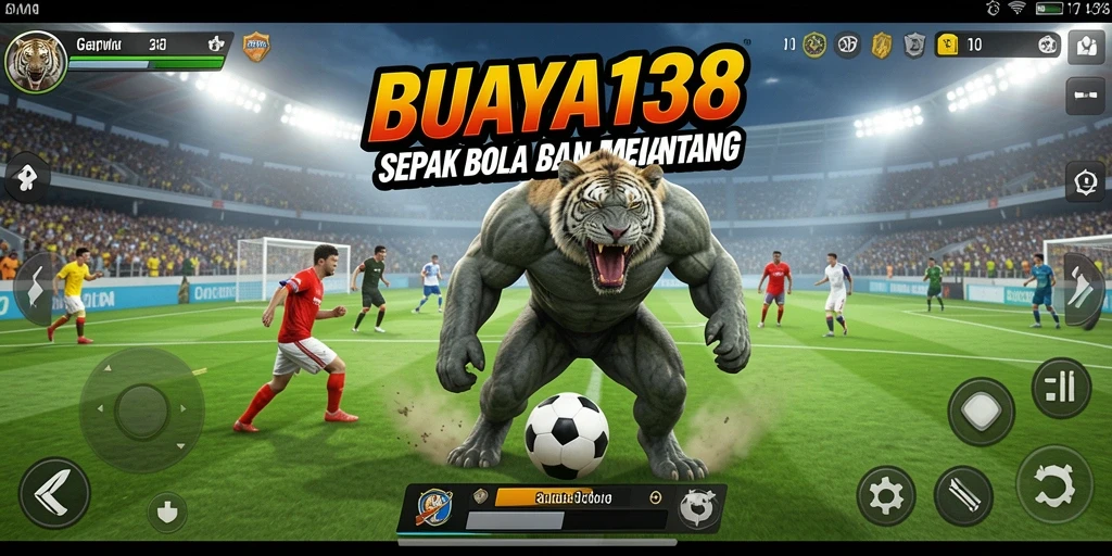 Tampilan permainan sepak bola yang seru di BUAYA138.
