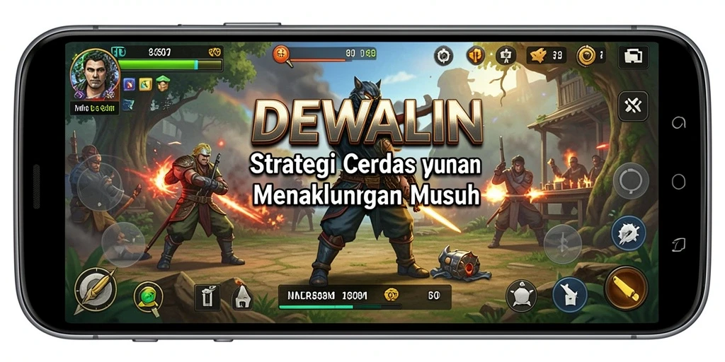 Tampilan gameplay mendebarkan DEWALIN dengan strategi yang intens.