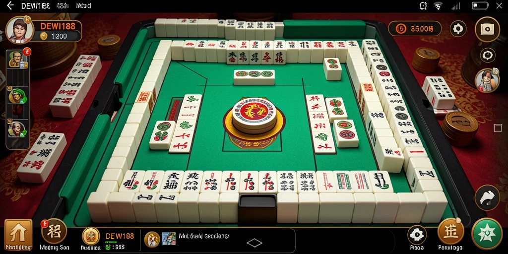 Tampilan gameplay menarik di DEWI188 Mahjong.