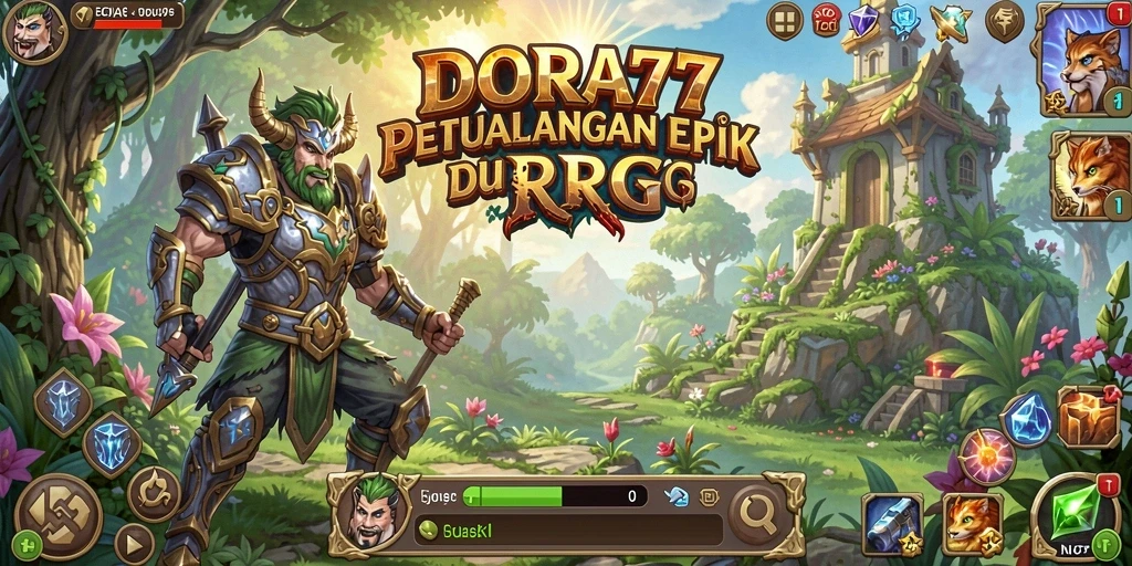 Tangkapan layar DORA77 menampilkan aksi mendebarkan dalam petualangan RPG.