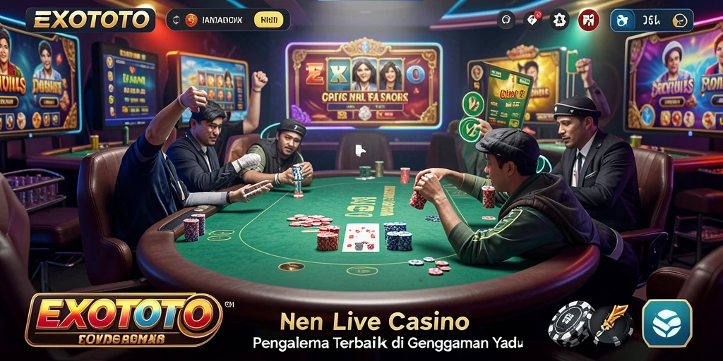 Tampilan gameplay Live Casino yang menarik dan interaktif dari EXOTOTO.