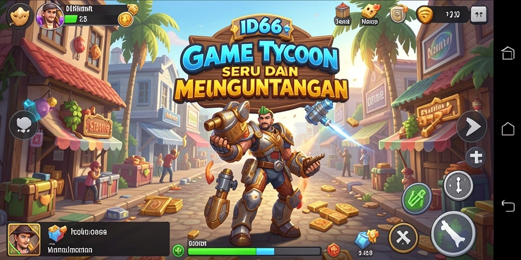 Screenshot gameplay ID66 menampilkan pengalaman menakjubkan dalam mengelola bisnis Tycoon.