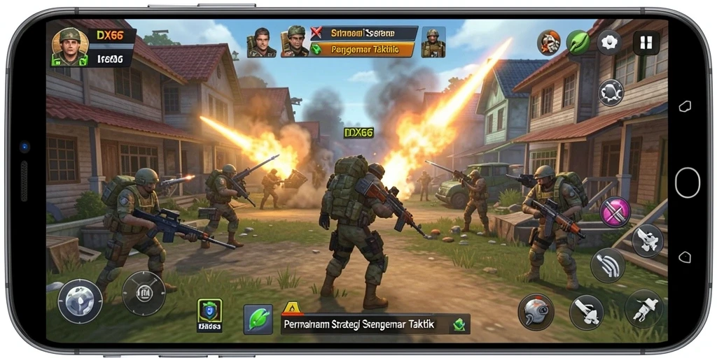 Tampilan gameplay menakjubkan dari IDX66 dengan strategi yang seru.