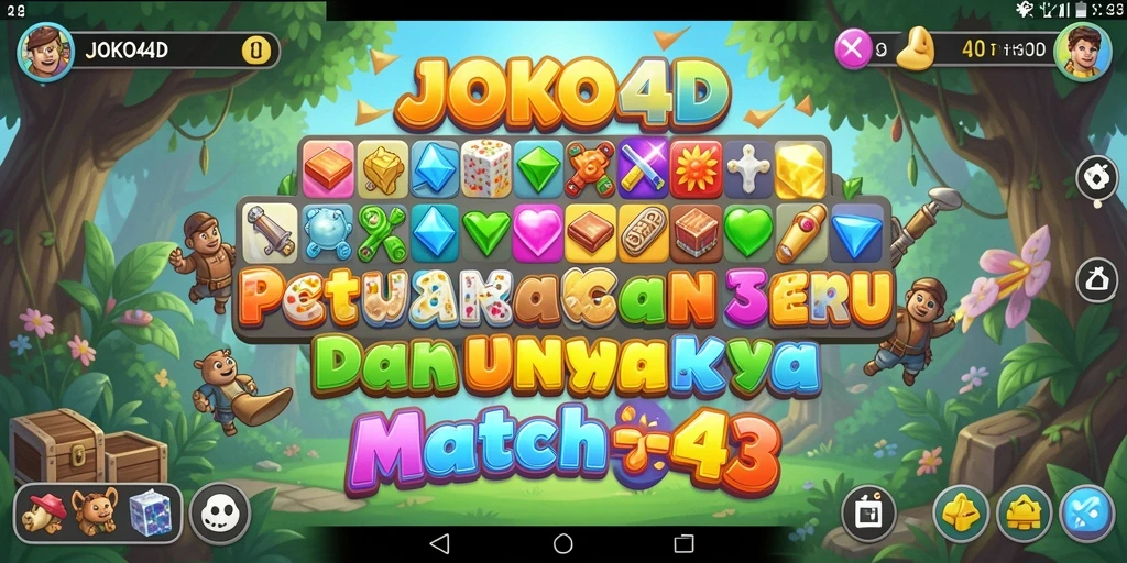 Tampilan gameplay seru dari JOKO4D dengan tantangan Match-3.