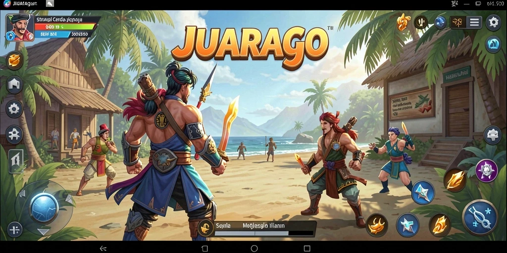 Screenshot JUARAGO yang menampilkan aksi strategi mendebarkan.