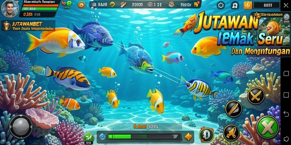 Gameplay seru JUTAWANBET saat menembak ikan.