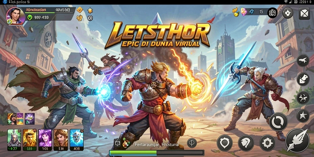 Gameplay LETSTHOR yang mendebarkan dengan karakter unik.