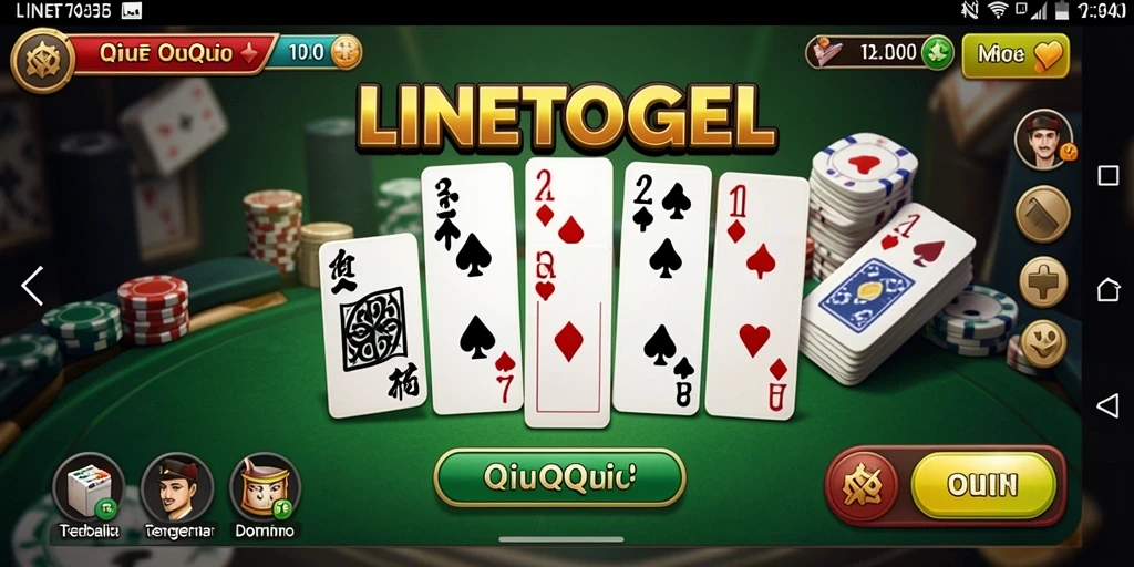 Tampilan menarik dari gameplay QiuQiu di LINETOGEL.