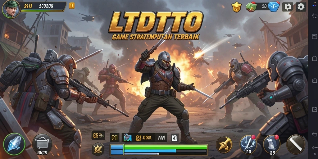 Menampilkan gameplay intens LTDTOTO di medan perang.