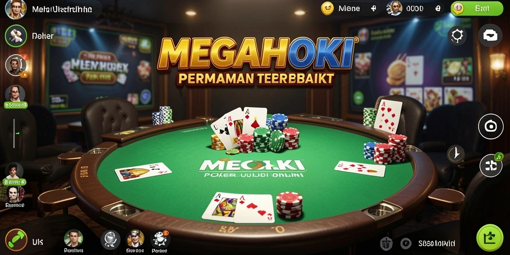 Screenshot gameplay Poker di MEGAHOKI yang menegangkan dan seru.