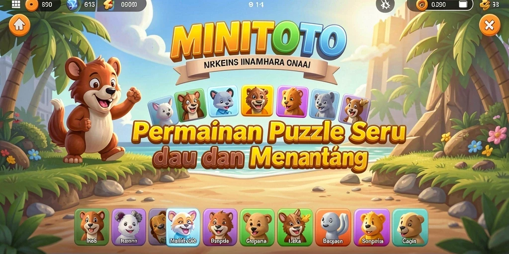 Tangkapan layar utama MINITOTO menampilkan gameplay menarik dari tantangan Puzzle.