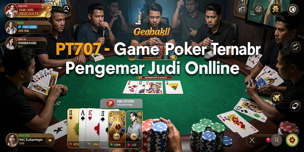 Screenshot PT707 yang menunjukkan gameplay Poker yang mendebarkan.