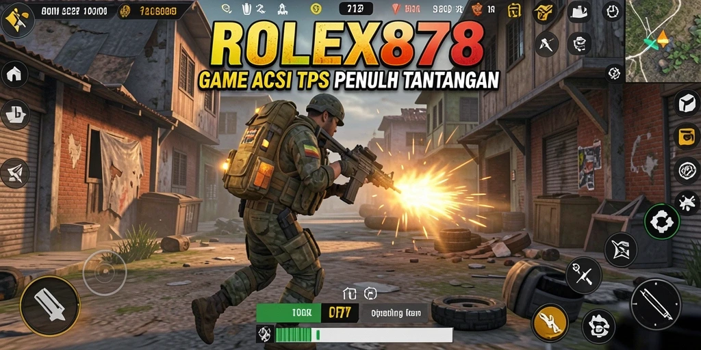 Screenshot gameplay ROLEX878 yang menunjukkan aksi pertempuran mendebarkan.
