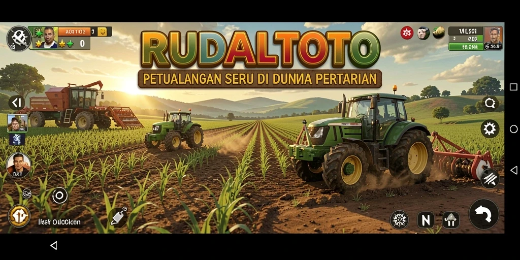 Tampilan gameplay seru RUDALTOTO di dunia pertanian.