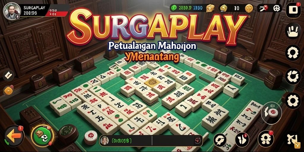 Tampilan gameplay Mahjong yang menarik dalam SURGAPLAY.