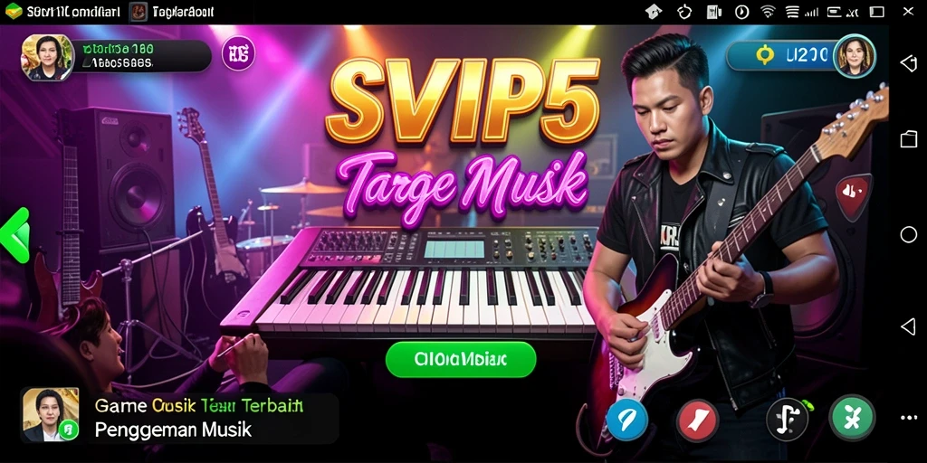 Screenshot gameplay SVIP5 menampilkan pengalaman musik yang interaktif dan menyenangkan.