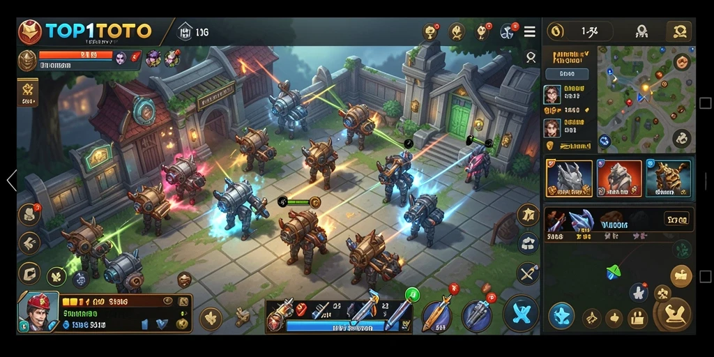 Screenshot dari gameplay SLG yang seru dan menantang di TOP1TOTO.
