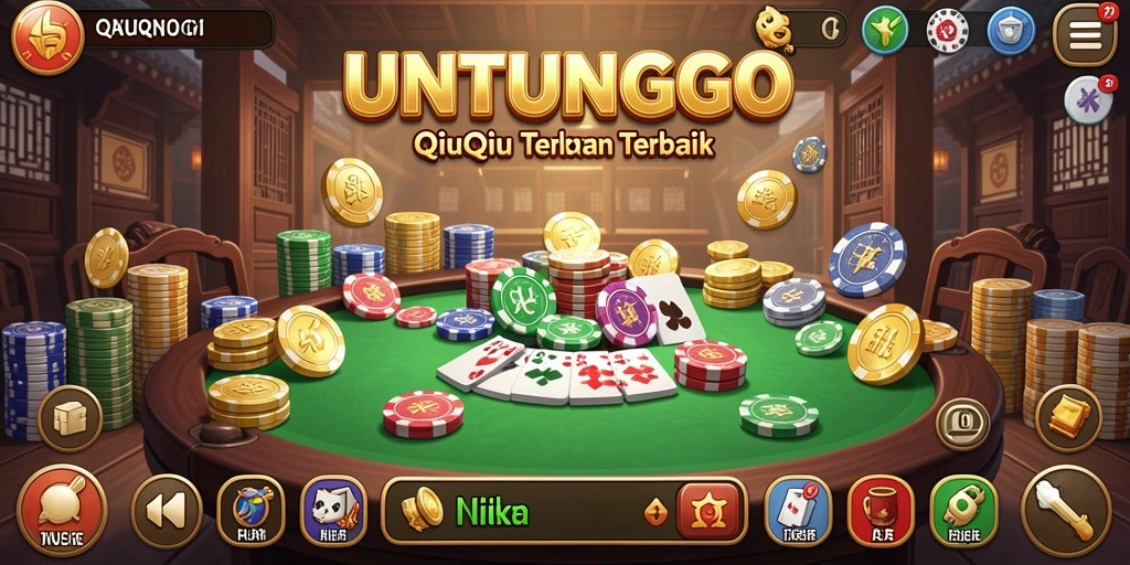 Menggambarkan gameplay seru dan menantang di QiuQiu.