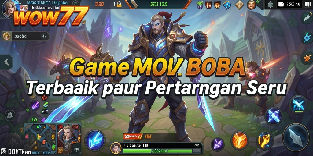 Screenshot WOW77 menunjukkan aksi pertarungan tim yang dinamis dan seru.